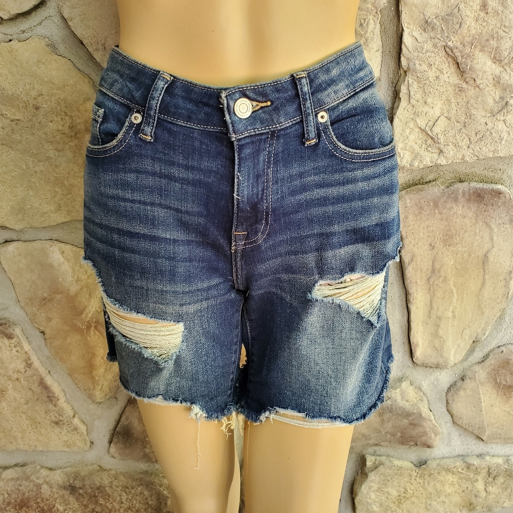 LUCKY BRAND | The Roll Up Distressed Shorts